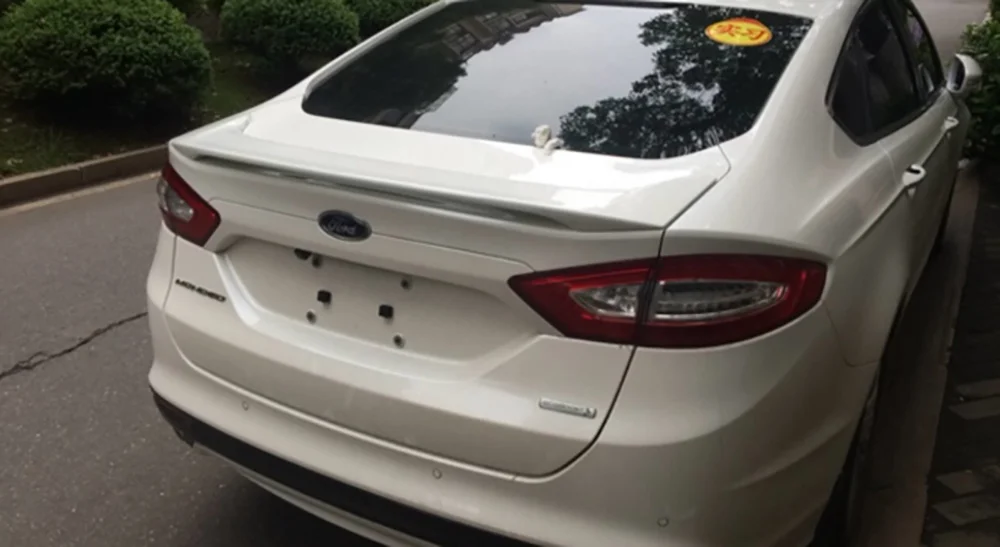 Для Ford Mondeo 2013 до черный Спойлер ABS пластик Неокрашенный задний багажник багажника крыло задний спойлер на крышу автомобильные аксессуары