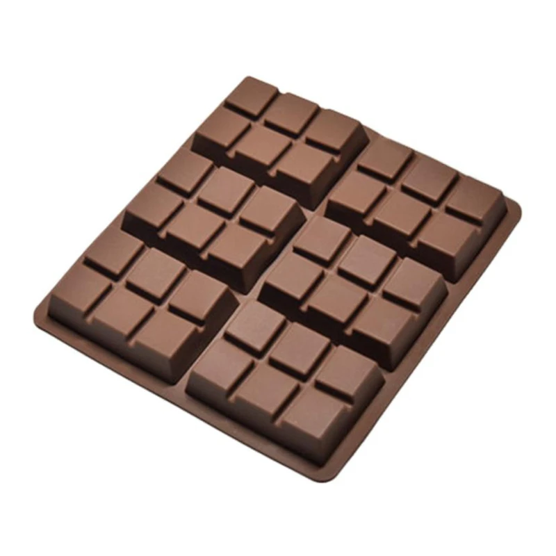 2018 New Plastic  6 Cell Medium Chocolate Bar Candy Mold Professional Silicone Artisan Mould Cake Easy operation Hot C0403#30   05