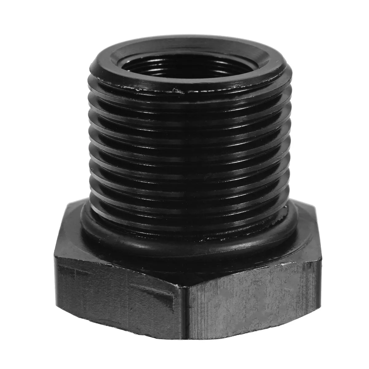 

1/2-28 to 3/4-16 Threaded Adapter Black Anodized Aluminum Automotive Oil Filter