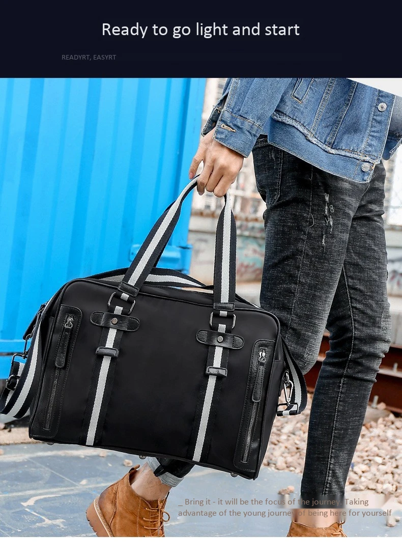 Мужская оксфордская ткань PU дорожные сумки для сумок винтажная дизайнерская сумка через плечо мужская сумка на плечо большой емкости