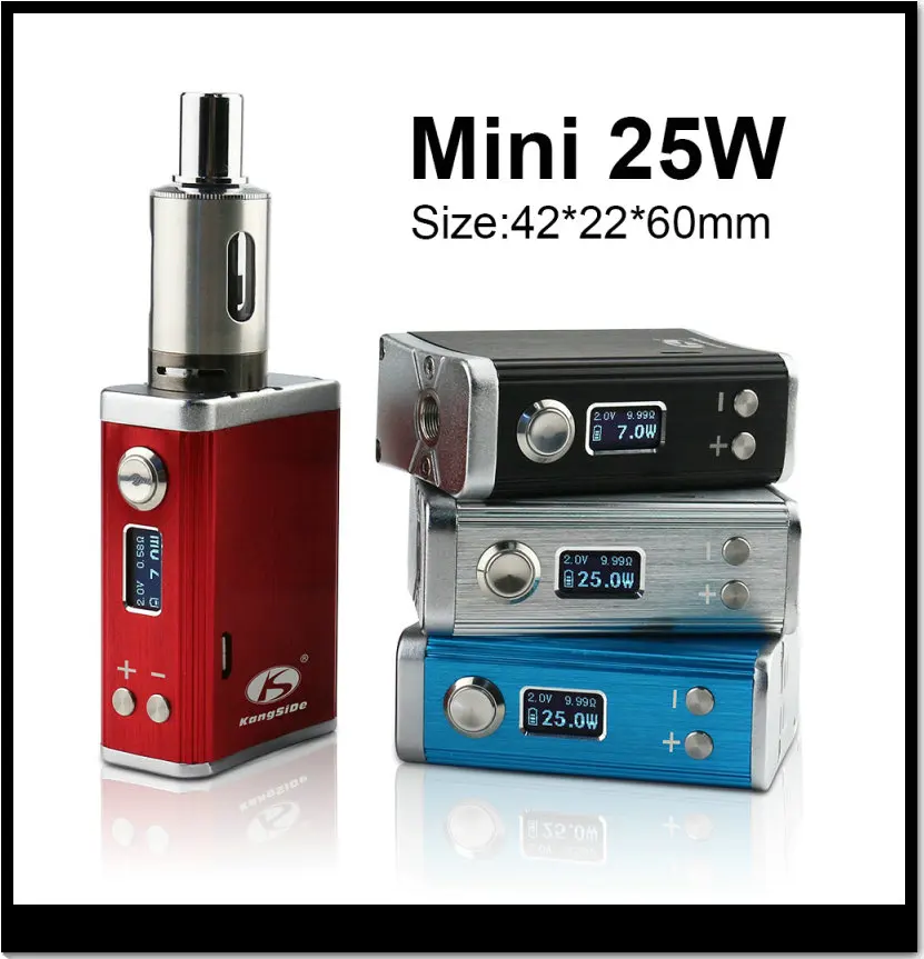 bilder für Kangside Mini 25 watt kit mini box mod 7-25 watt 18350 batterie mod + vamo einem zerstäuber freies schiff bilder für Kangside Mini 25 watt kit mini box mod 7-25 watt 18350 batterie mod + vamo einem zerstäuber freies schiff