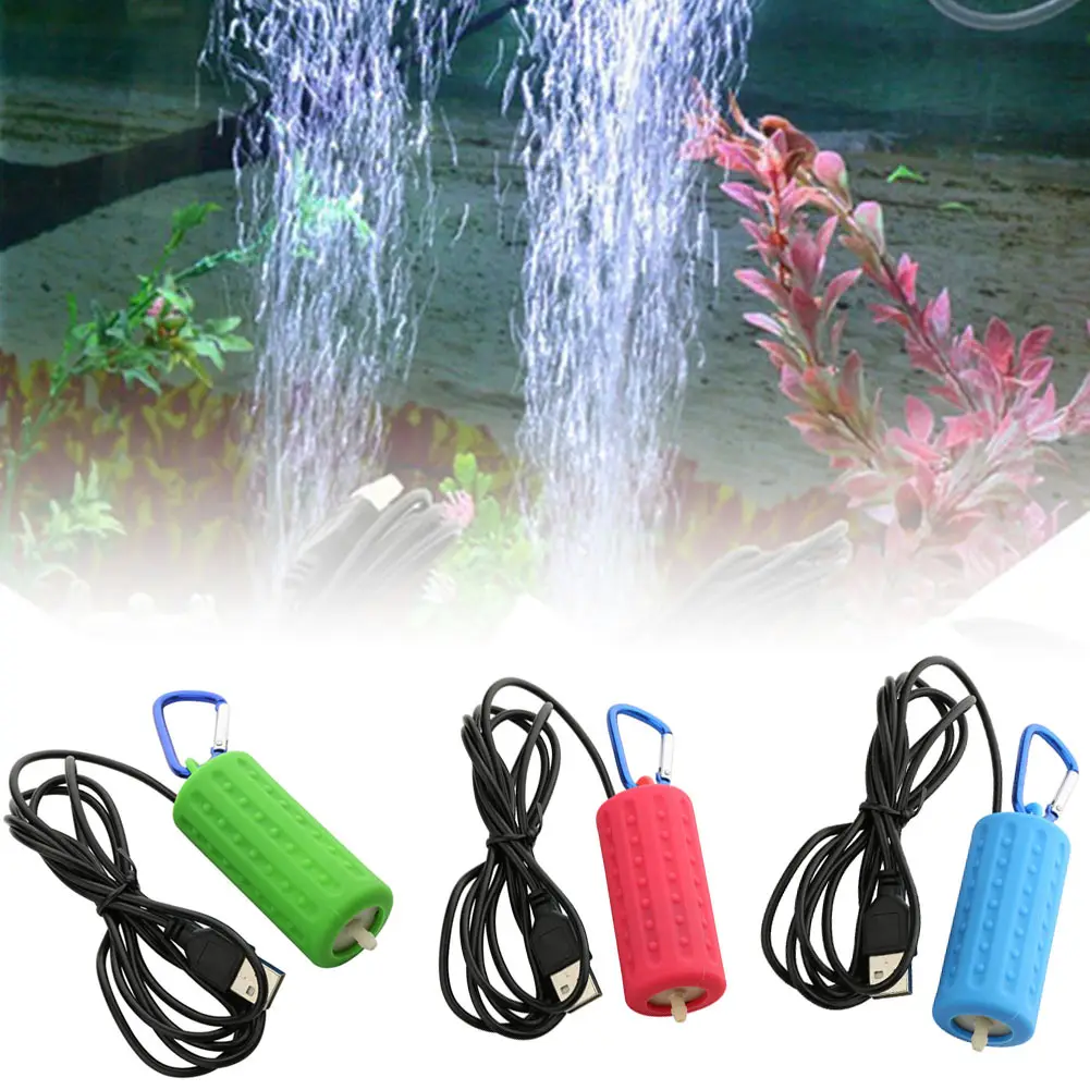 Venta caliente Bomba de oxígeno silencioso para acuario, minibomba de aire portátil con USB, ahorro de energía para pecera, Accesorios para tanque de peces 878XgBM3