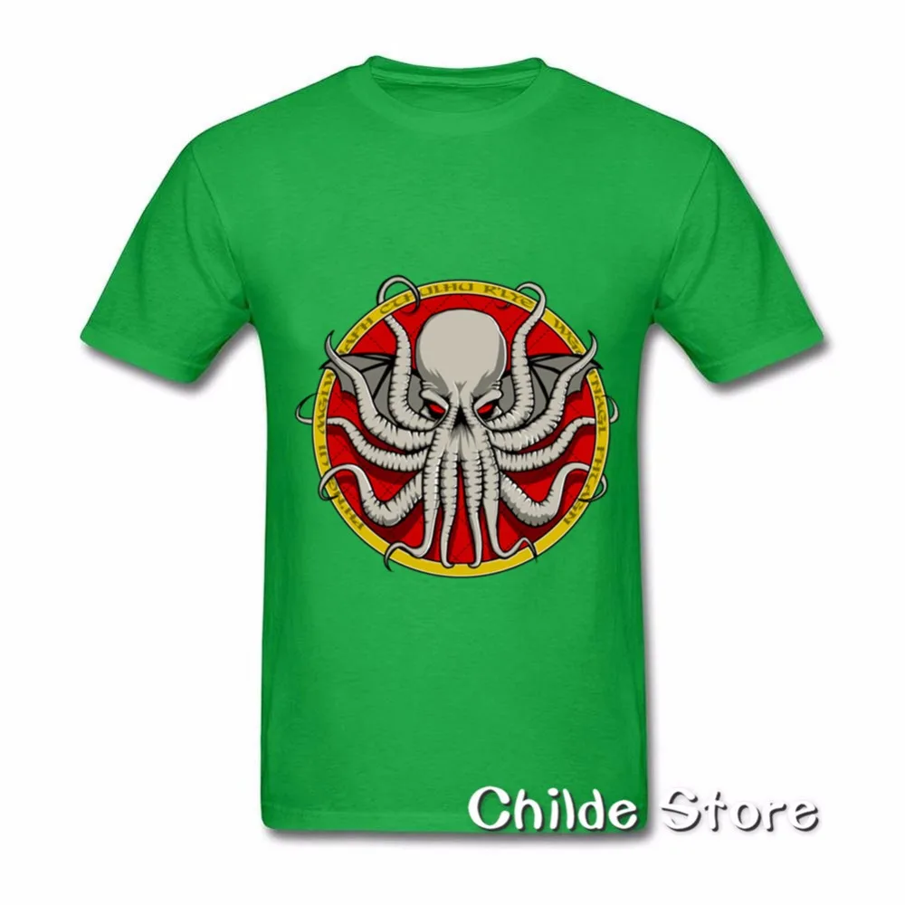 Новый фирменный дизайн креативная Мужская футболка Cthulhu Seal из мягкого хлопка с