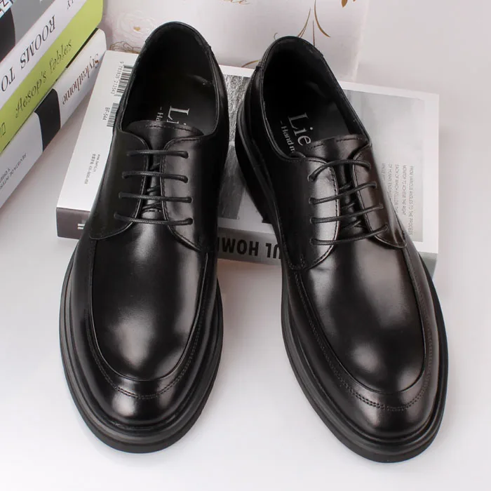ФОТО Male British business round large size men's wedding shoes men genuine leather loafers flats large plus size 37-45