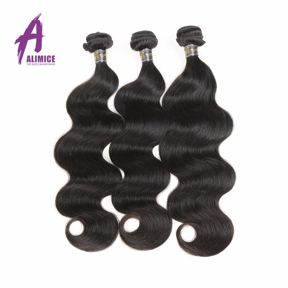 Alimice Brazilian Body Wave Hair Bundles Can Buy 134 Bundles Deal 100% Human Hair Weave Natural Color Remy Hair Extensions  (12)