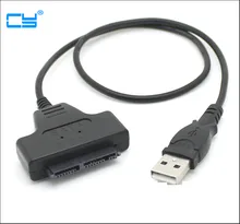 USB 2.0 to 1.8" SSD Micro SATA Adapter HDD Hard Drive Adapter Cable Adapter 7+9 16 Pin