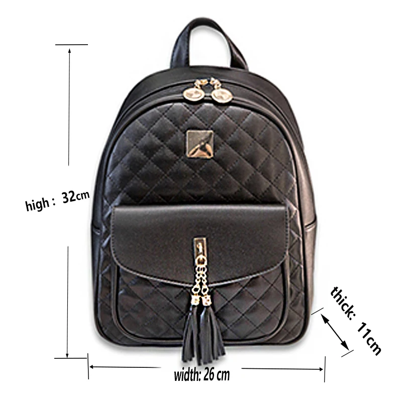 Женский Модный повседневный рюкзак для путешествий для девочек, черный серый кожаный Школьный рюкзак, Mochila Feminina, рюкзаки, сумки через плечо