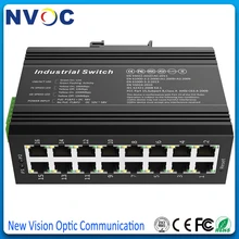 10/100 м 16 порт RJ45 неуправляемый промышленный волоконный медиаконвертер, 16 порт 100 м неуправляемый промышленный Ethernet коммутатор