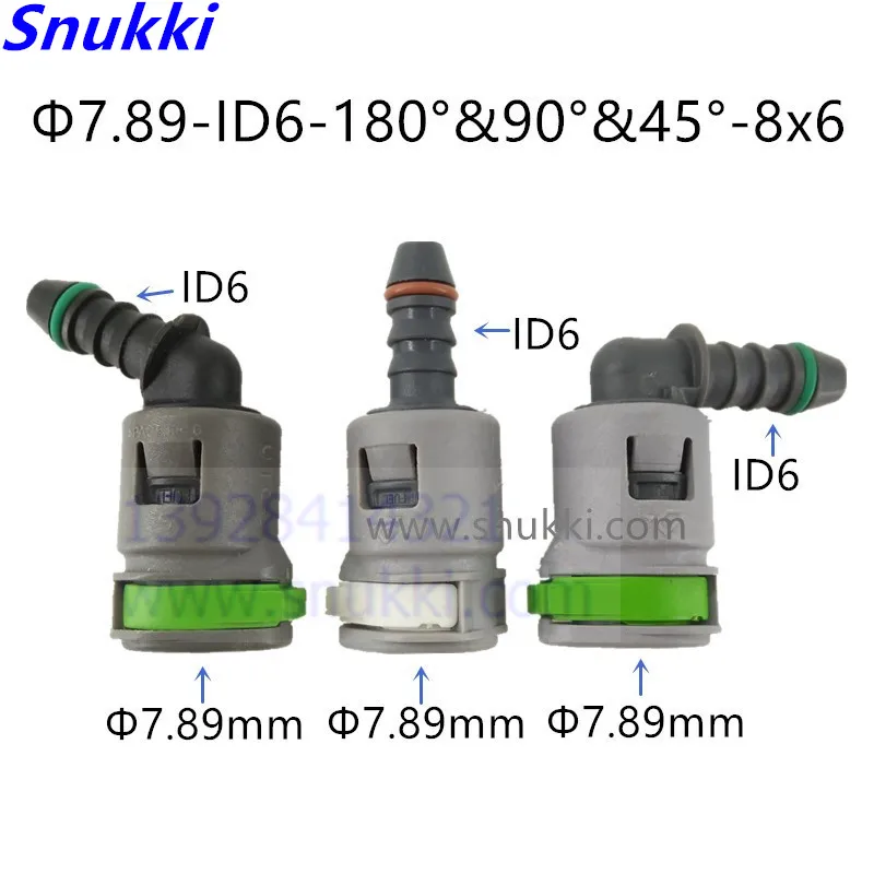 

auto Fuel line quick connector 7.89mm 7.89 ID6 5/16 fuel oil pipe joint plastic connector for Fiat 10pcs a lot