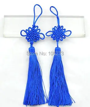 

2PCS Chinese Knot Tassels Blue Color Set Luck Charm Tassel Supplies Jewelry Supplies - DIY Accessory Jewelry Findings