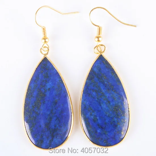 

Best Gift Exquisite Lapis Lazuli Drop Hook Dangle Earrings 1Pair