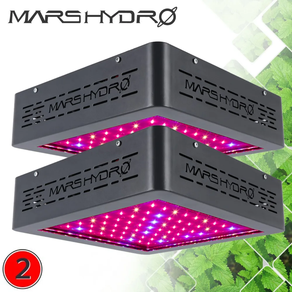 

Mars Hydro 2pcs MarsII 400W LED Grow Light Full Spectrum with IR for Medical Plant Veg Flower Hydro Indoor Planting Professional