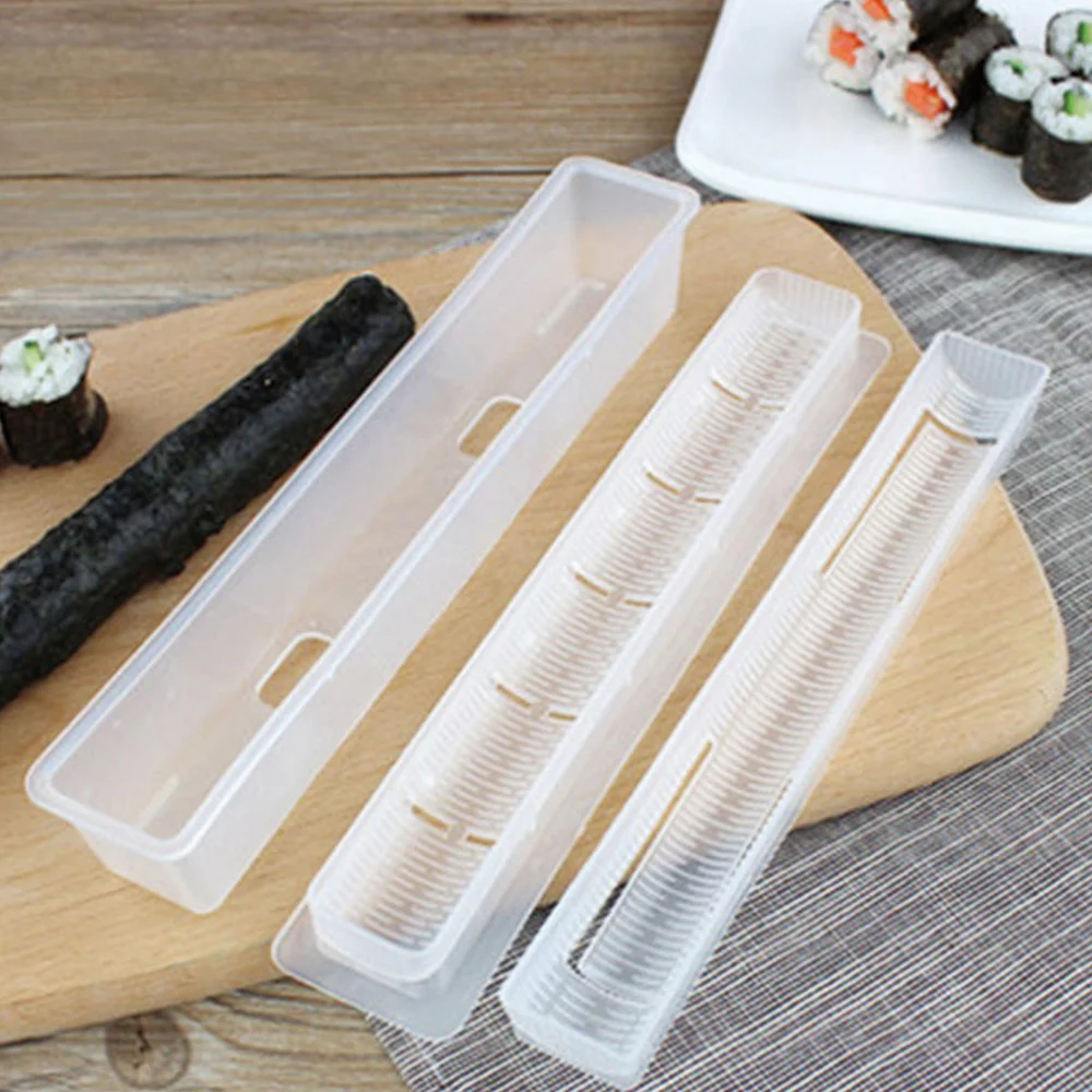 

1 Set Sushi Rolls Molds Tools Rice Ball DIY Maker Cooking Tools Kitchen Plastic Accessories Japan Onigiri Master Maker
