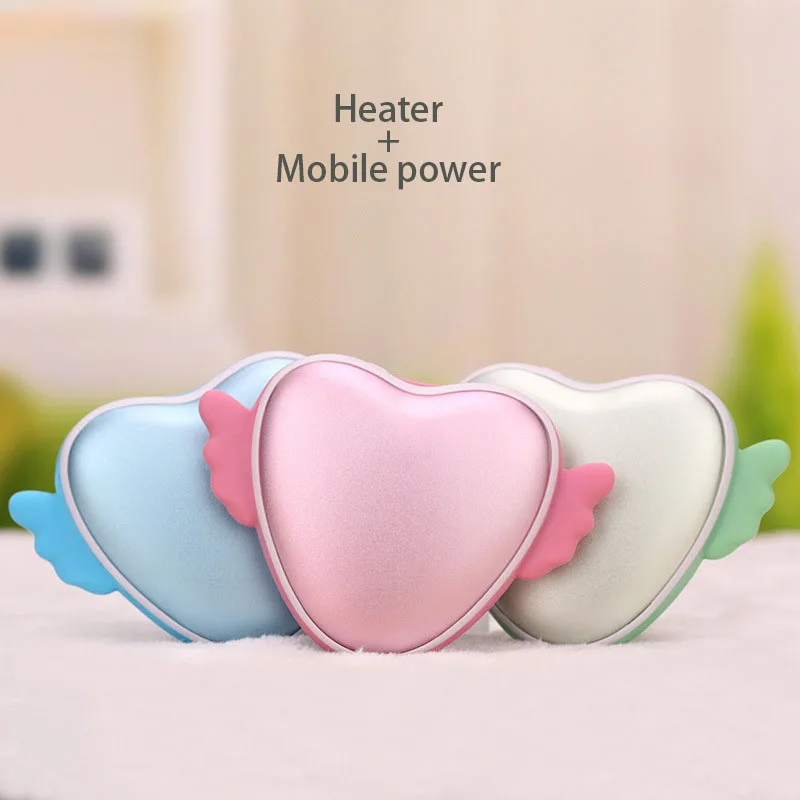 

Mobile Power Handwarmer PTC ceramic heating Mini Electric Heater Explosion Warm Love Angel Usb Charging Warm Baby Fever