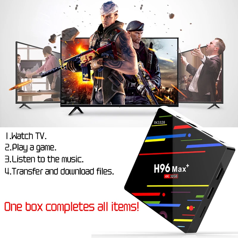 H96 MAX Plus Smart TV Box Android 8.1 TVBox 4 gb di Ram 32 gb di Rom Rockchip RK3328 1080 p 4 k H.265 USB3.0 IPTV Set top box