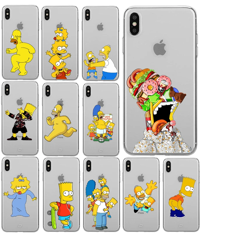 

Los Simpson suave de TPU caso para For iPhone 11 11Pro 5S SE 6 XS Max 7 8 Plus XR divertido Fundas de silicona de alta calidad