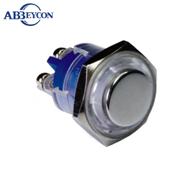 TY 1901 19mm High round momentary screw terminal waterproof plastic push button switchin