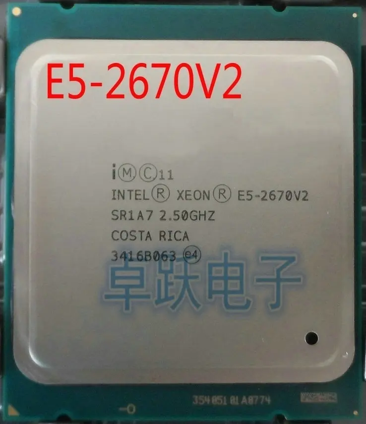 Intel Xeon Processor E5-2670 V2 E5 2670 V2 CPU 2.5 LGA 2011 SR1A7 Ten Cores Desktop processor e5 2670V2 100% normal work latest processor