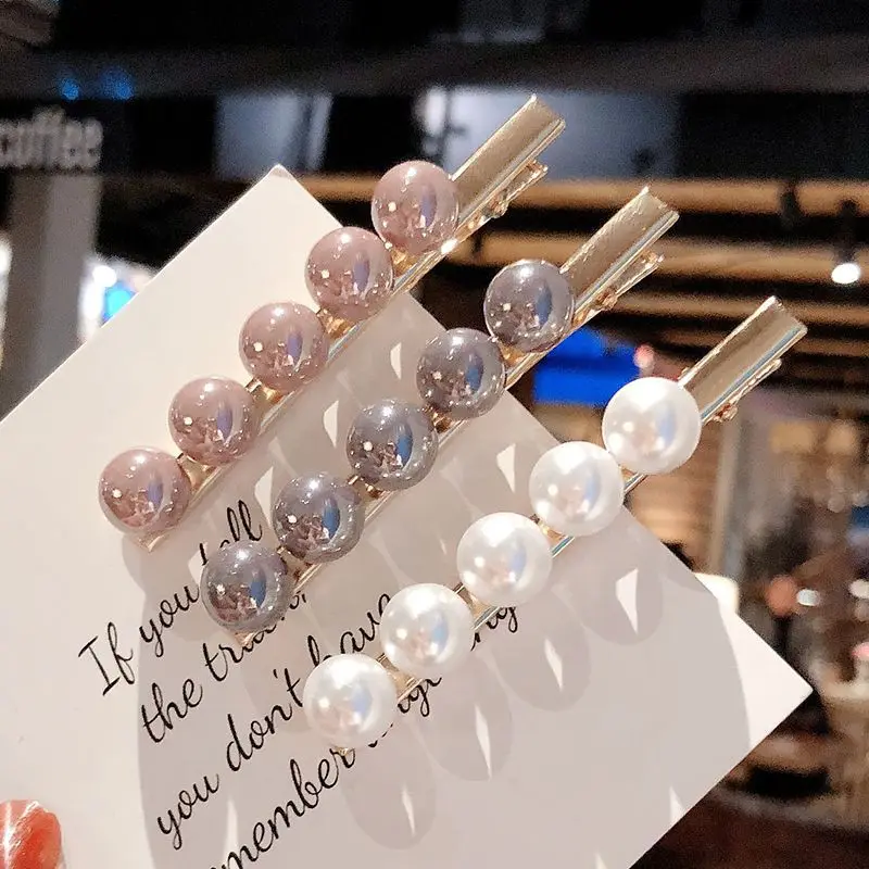 

F215 2019 Fashion Pearl Hair Clip Women Hairpin Girls Hairpins Barrette Headwear Hairgrip Hair Accessories Dropship New Arrival
