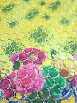 

Free shipping Best beautiful Party Dress cupion lace fabric Print Flowers hot sale in Nigeria Cupion Lace fabric for women dress