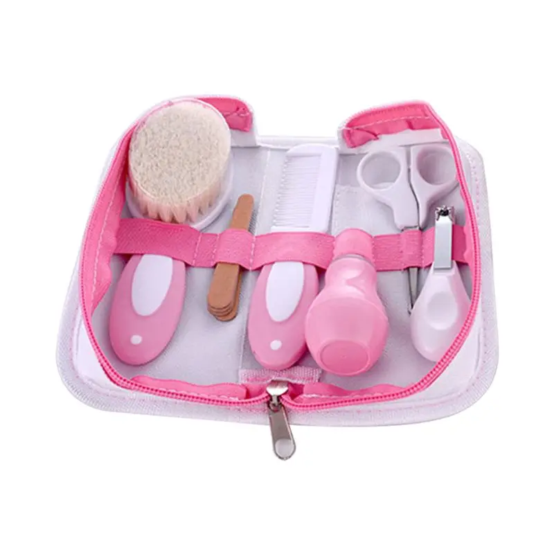 1 Set Baby Nursing Kit Nail Clippers Trimmer Brush Comb Portable Newborn Children Care Safe Nails Scissors - Цвет: 1