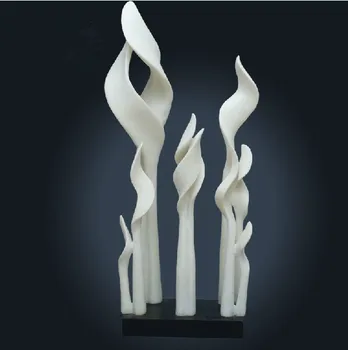 

white Marble sculpture plant coffee decor modern sculpture