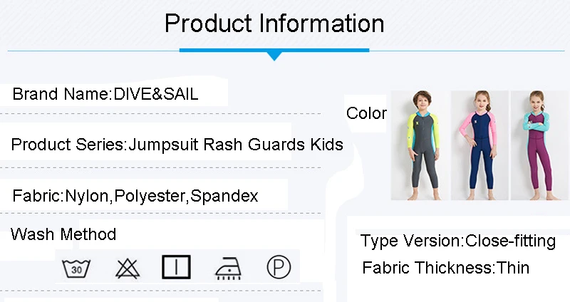 Ныряние парус бренд UPF 50+ дети дайвинг рашгарды Цельный купальник для девочек и мальчиков пляж УФ Защита от солнца одежда плавательный костюм