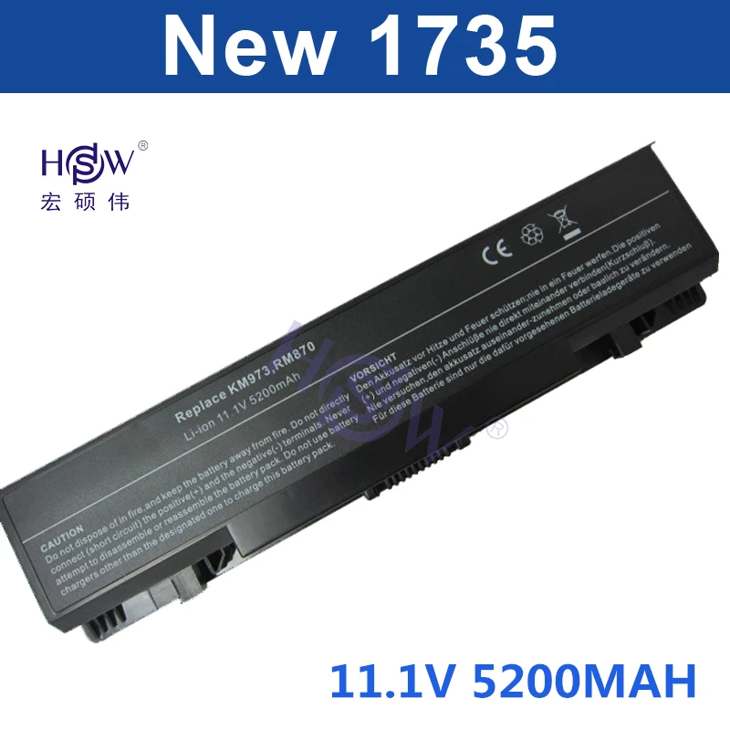 HSW 6 аккумуляторная батарея для ноутбука DELL Studio 17 1735 1736 1737 KM973 KM974 KM976 KM978 MT335 MT342 PW823