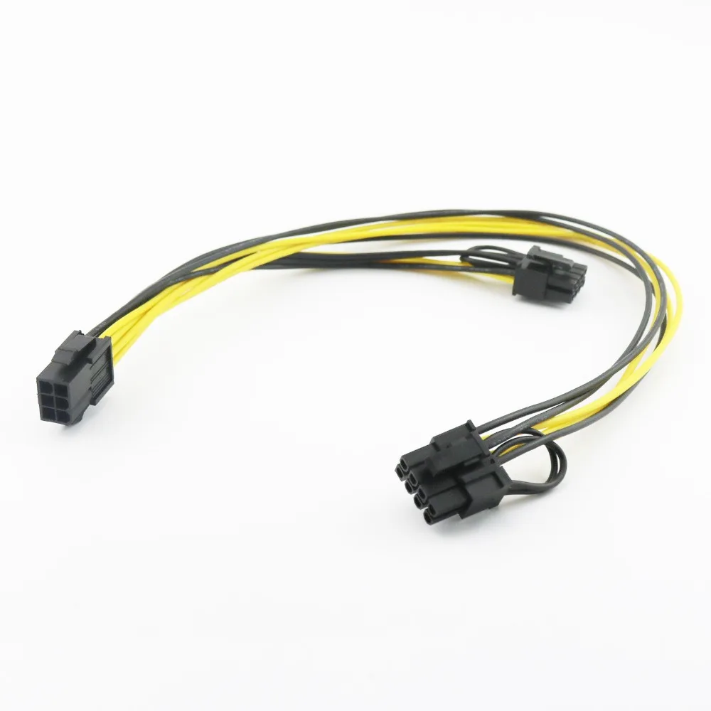 5x PCI E 6 контактный двойной + 2 8 видеоадаптер питания Y образный разветвитель