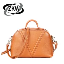ZKW Новая европейская мода кожаная сумка осень коровья кожа сумка через плечо