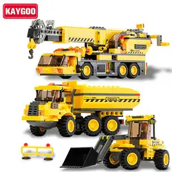 KAYGOO детские развивающие игрушки город автомобили кран грузовик DIY Building block наборы для ухода за кожей Рождественский подарок Просветите