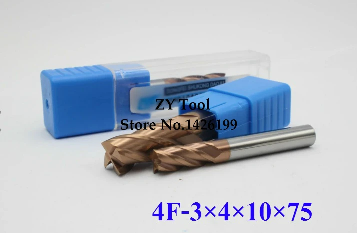 

1PCS HRC60 Extend carbide alloy cutter 4F*3.0*4*10*75L,high quality tungsten steel milling cutter,CNC milling tools,CNC machine