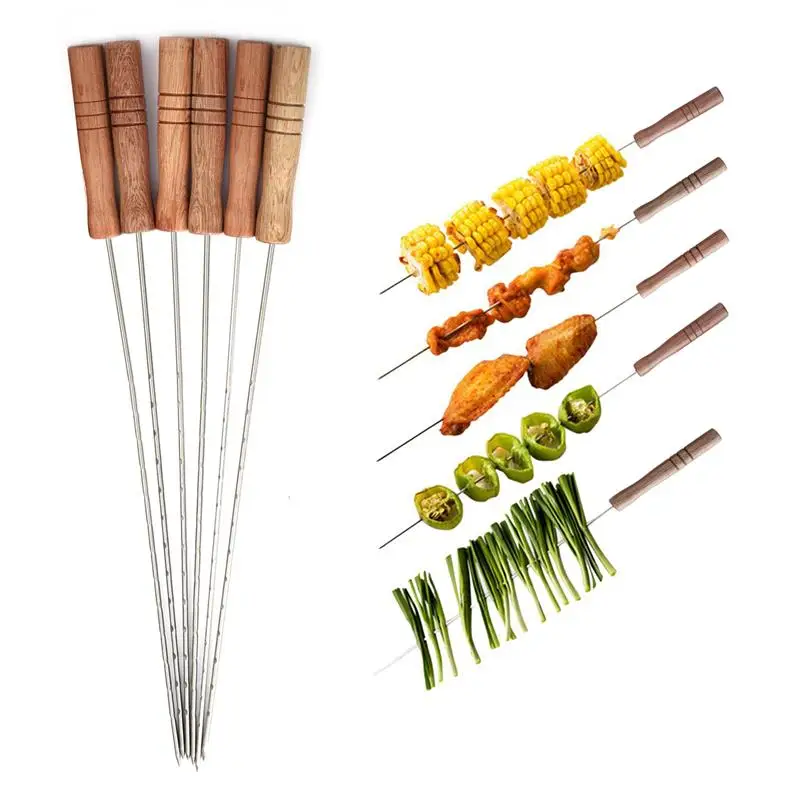 Wood bbq skewers with bag  (2)