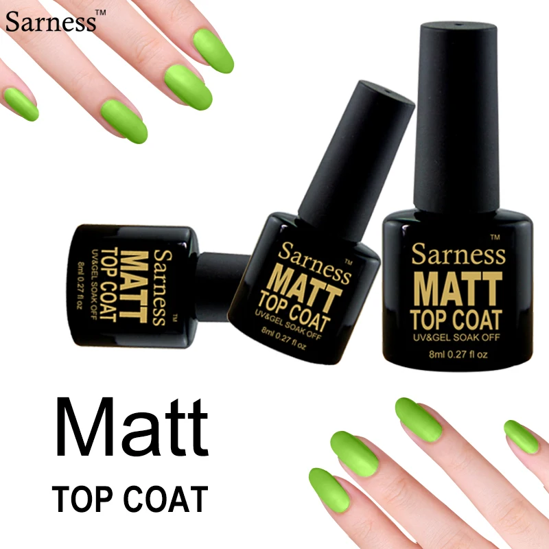 Sarness New Arrival Matte Top Coat Soak Off Gel Nail Polish Abrasive