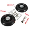 2 Set Black Luggage Suitcase Replacement Wheels Axles Rubber Wheels Repair Kit OD 75mm ► Photo 3/6