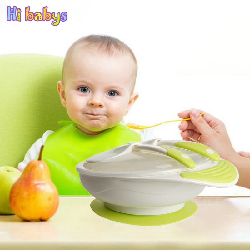 

New Baby Tableware Learning Dishes Children Tableware Baby Plate With Suction feeding Bowl Silicone Spoon Infant Dishes