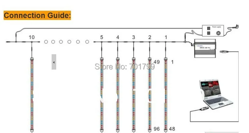 10 шт. DMX512 360 градусов 3D светодиодный цифровой Метеор трубки; освещение-водопад трубки; 1,0 м длиной; 16 пикселей/Каждая трубка; IP65; DC12V; диаметр 30 мм