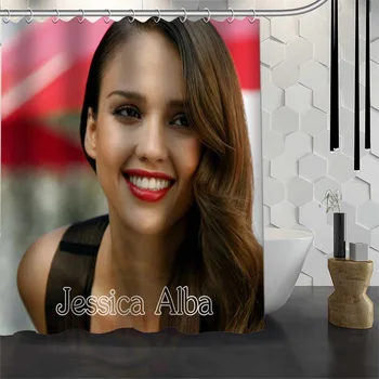 

Best Custom Waterproof Bathroom Jessica Alba Shower Curtain Polyester Fabric Bathroom Curtain 165X180cm,180X200cm P#