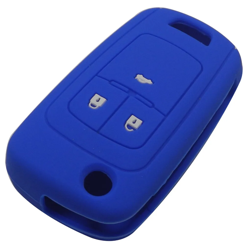 

3 Buttons Silicone Car Key Cover Case For Chevrolet Cruze 2013 Spark Onix Silverado Volt Camaro Aveo Sonic Remote With Logo