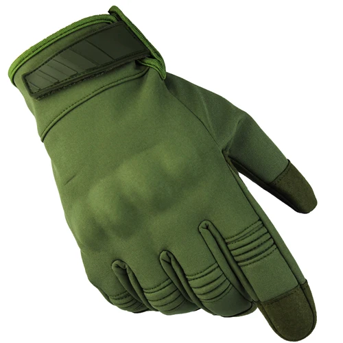 Сенсорный экран камуфляжная, с расцветкой Мультикам тактические перчатки армейские военные Airsoft на открытом воздухе Альпинизм съемки Водонепроницаемый полный палец перчатки - Цвет: GREEN Pair