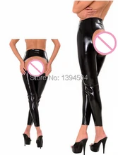 XS-XXL New Rushed Sex Products Erotic Sexy Lingerie Teddy Cekc Women black Latex Customize open Buttock panties Trousers Legging