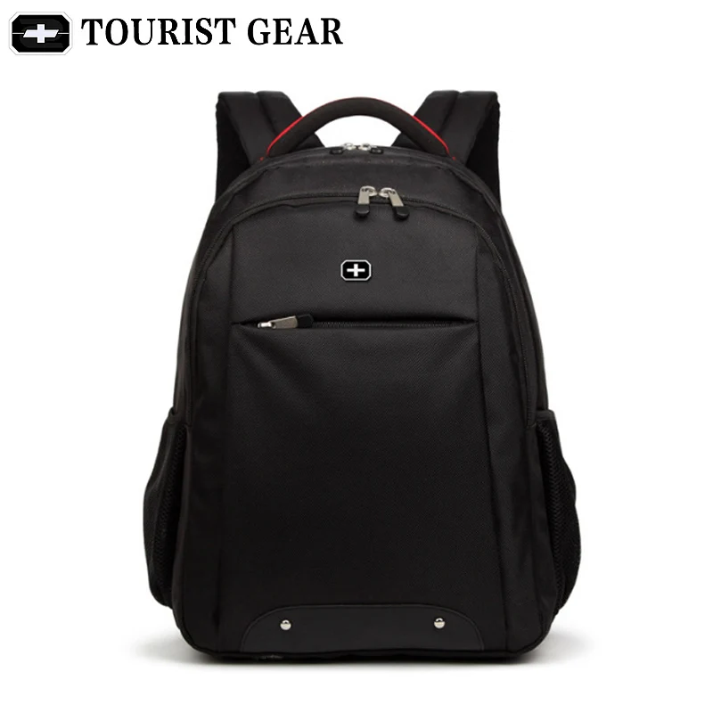 

black bagpack men mochila swiss backpacks men' Travel bag TOURIST GEAR 15.6 inch laptop business backpack Vintage School Bags
