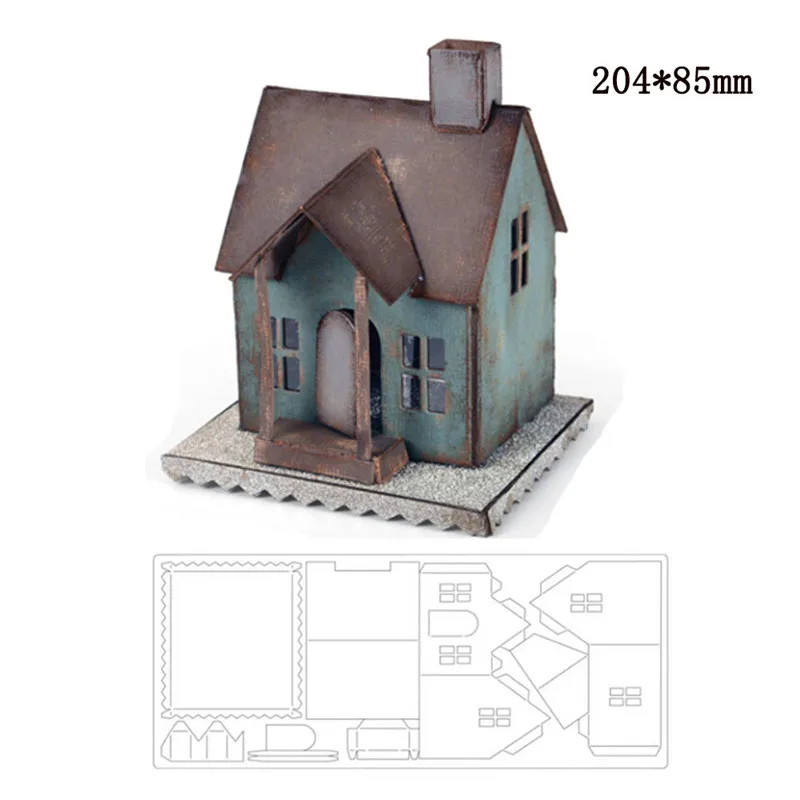 

Metal Cutting Dies Stencil DIY Scrapbooking Embossing Album Paper Card Craft House Shape for Greeting Cards Decor