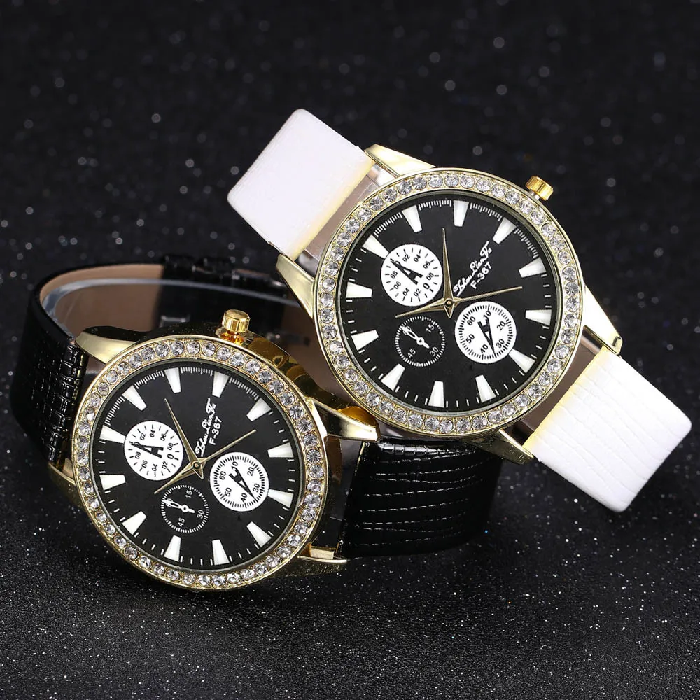 

High Quality Clock Women Watches Design Leather Band Creative Fashion Girl Analog Alloy Quartz Wrist Watch Relogio Feminino *Y