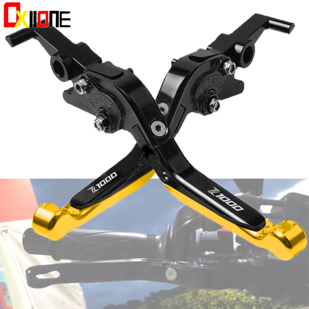 

With Z1000 LOGO CNC Adjustable Extendable Brake Clutch Levers For KAWASAKI Z1000 2007-2016 2014 2015 Motorcross Accessories