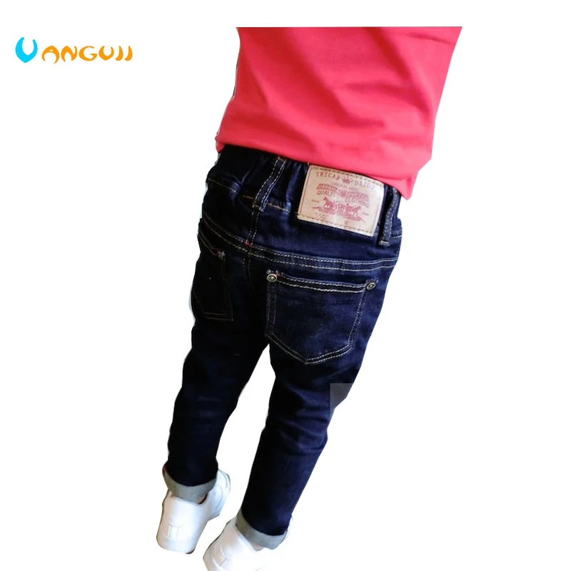 

2016 autumn and winter hot boy fashion jeans washing slim trousers color standard