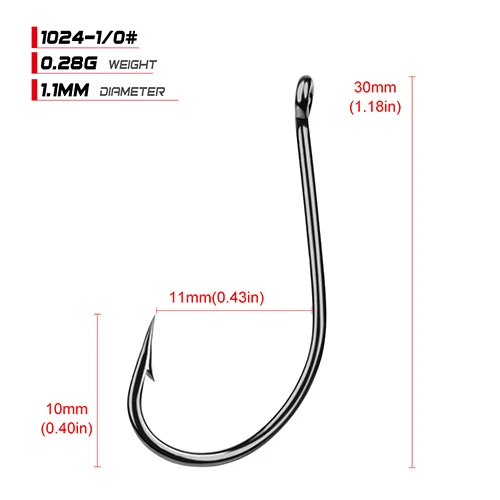 50 шт./лот рыболовный крючок Maruseigo из высокоуглеродистой стали 1024 серии 1/0#-7/0# пресноводная рыболовная наживка крючок для ловли карпа - Цвет: size1-0