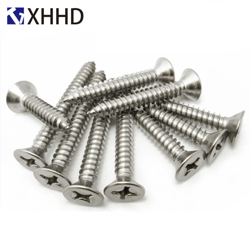 

M6 M8 Phillips Flat Head Self Tapping Screw Metric Thread Cross Recessed Self-Tapping Countersunk Bolt 304 Stainless Steel