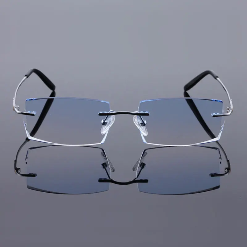 Reven Jate 8036 чистый титан без оправы, со стразами резка мужские очки оправа оптические очки по назначению мужские очки мода