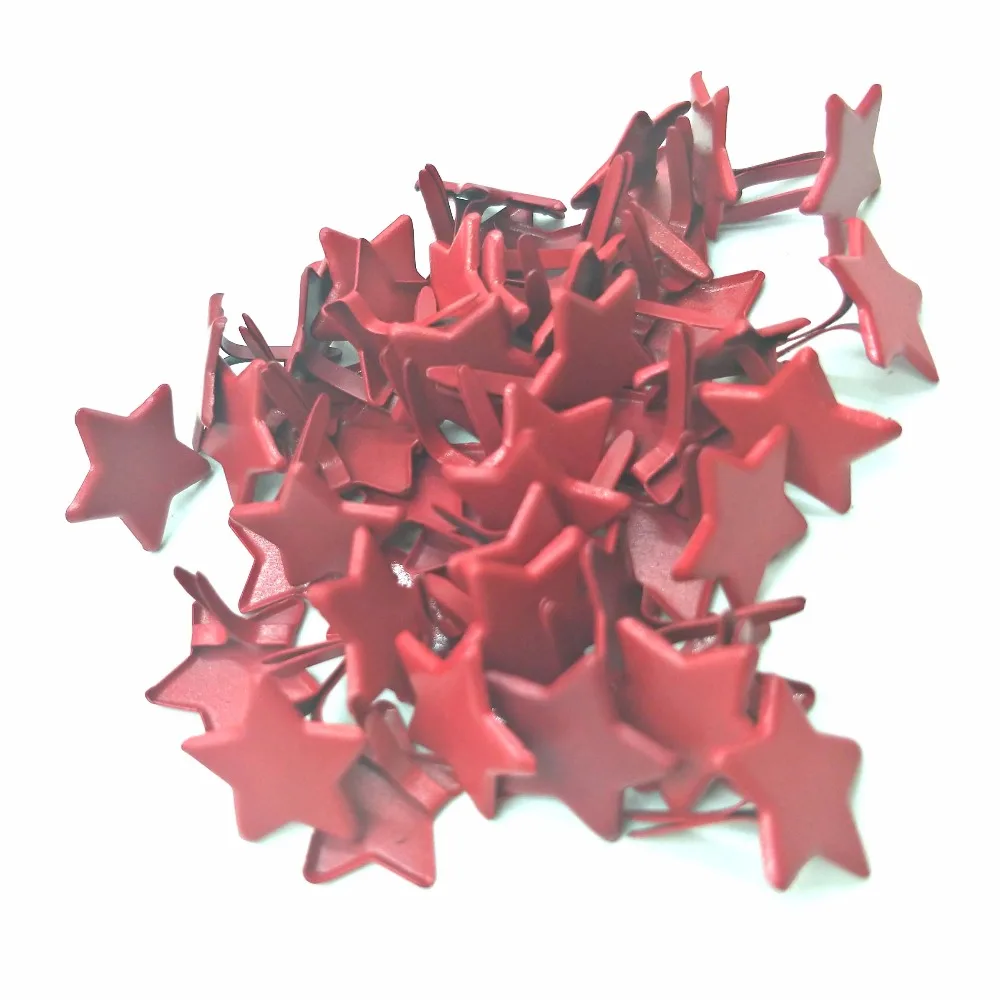 ANGRLY 50PCs Brads Scrapbooking Decoration DIY Metal Embellishments Crafts Star Scrapbooking